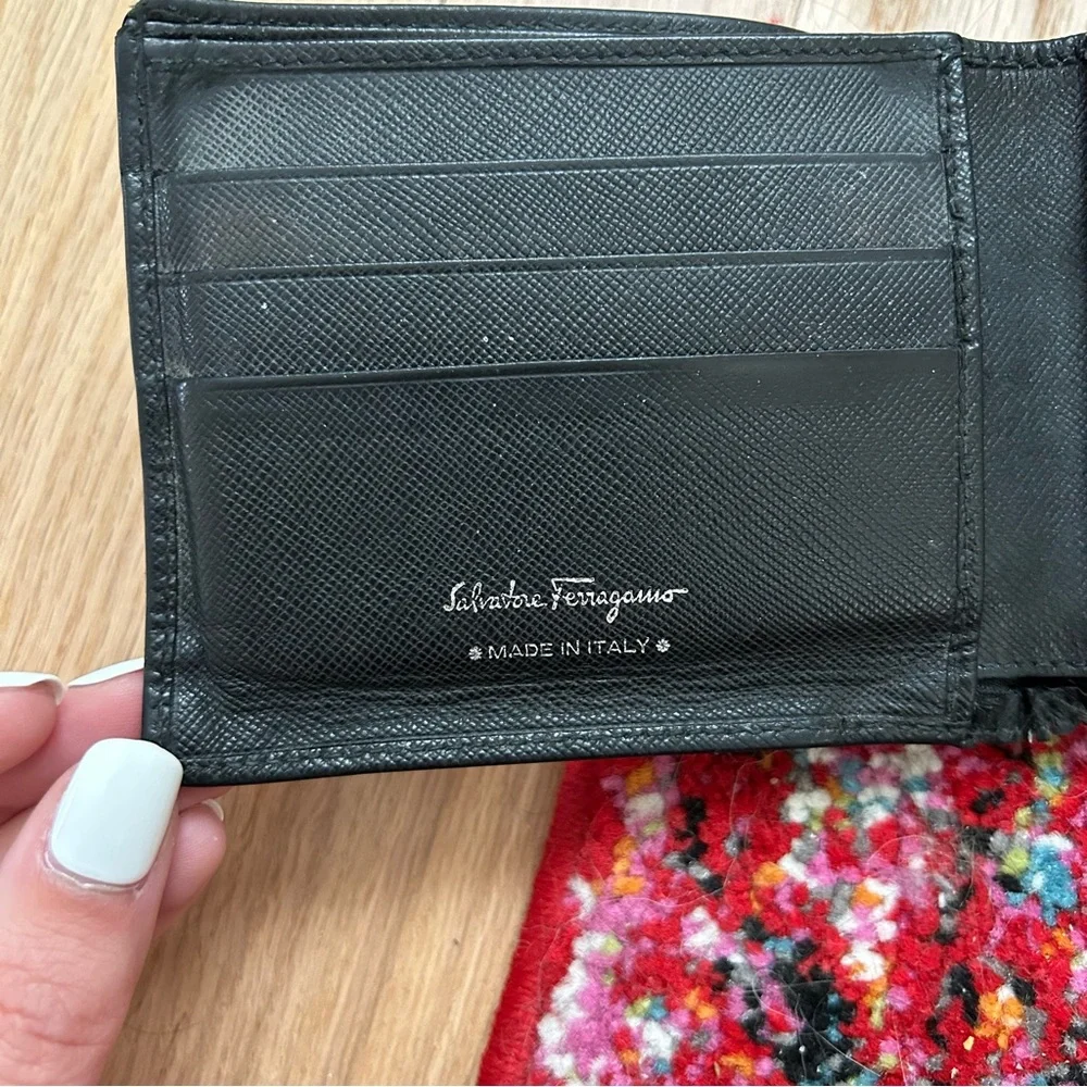 Salvatore Ferragamo Black Bill Fold Wallet